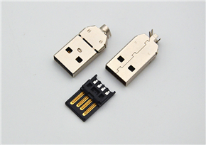 USB 2.0AM 两件式 L=25.00MM